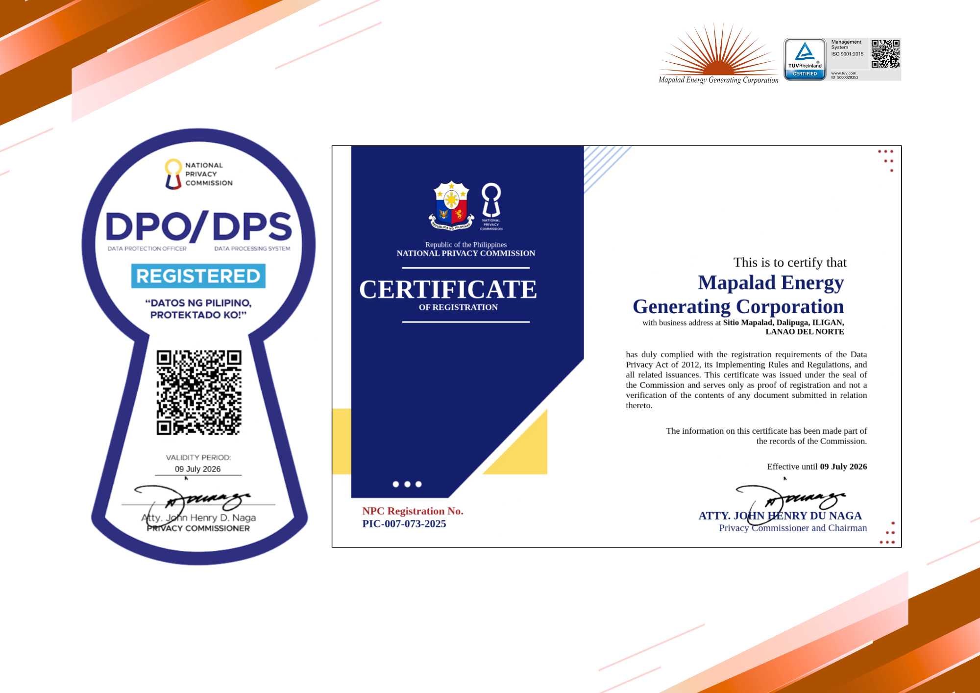 DPO/DPS Certificate 1